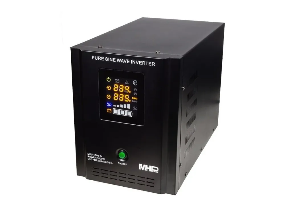 Pouze Dnes Napěťový měnič MHPower MPU-1800-24 24V/230V, 1800W, funkce UPS, čistý sinus