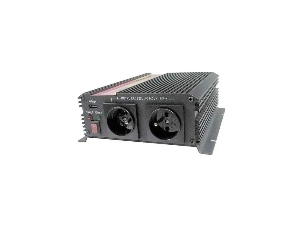 Akce Napěťový měnič Carspa CAR1KU-12 12V/230V+USB 1000W, modifikovaná sinus