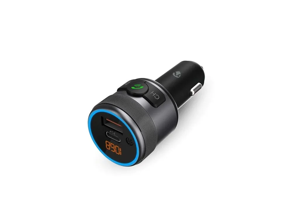 Časově Omezené Nedis CATR3024BK - FM transmitter do auta Reproduktor 1.00 " Bluetooth® PD 18 W/PD 24 W Google Assistant/Siri